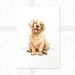 Happy Golden Retriever Puppy Dog Art Print