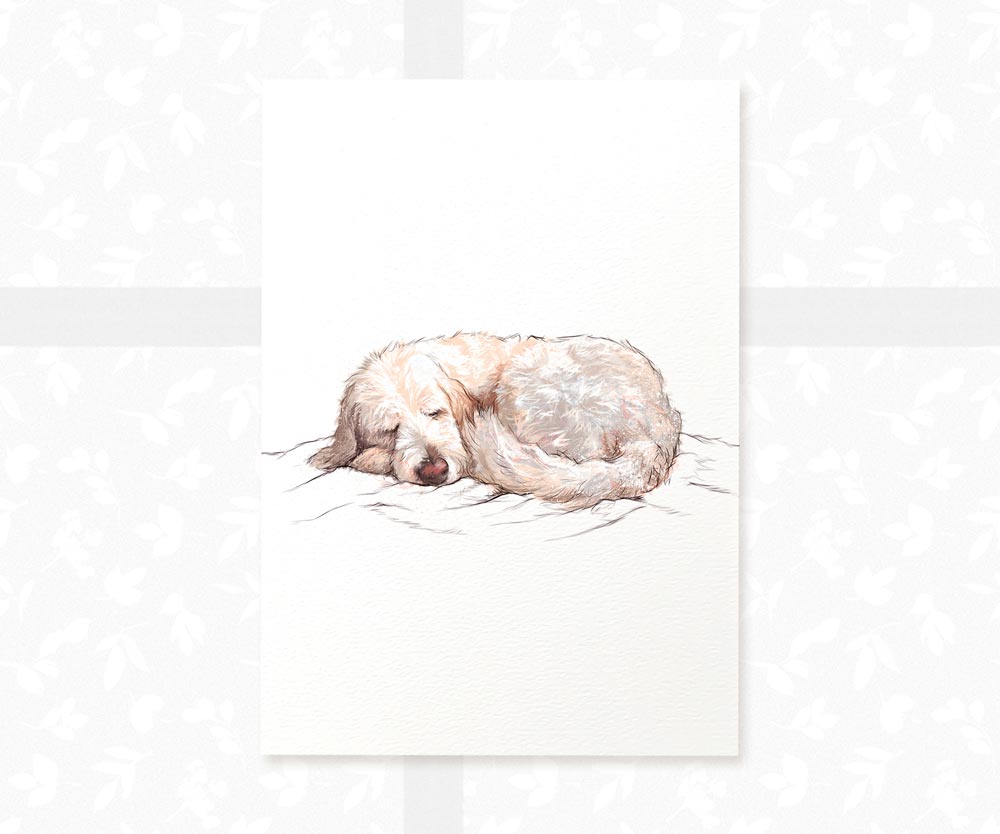 Goldendoodle Puppy Dog Art Print