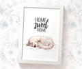 Goldendoodle Sleeping Print "Home Sweet Home"