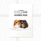 Adorable two guinea pigs unframed A4 art print featuring the quote 'A House is not a Home without Guinea Pigs' - A perfect gift for guinea pig lovers and pet owners