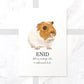 Guinea pig handmade wall art illustrated A3 print with personalised fur colours and pet name Enid
