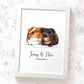 Personalized Guinea Pig Couple A4 Framed Print Featuring Names and Date For A Special First Anniversary Gift