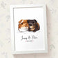 Personalized Guinea Pig Couple A4 Framed Print Featuring Newlywed Names And Date For A Unique Wedding Gift