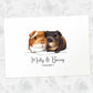 Two Guinea Pigs A4 Unframed Print Customized With Names And Date For A Thoughtful Valentines Day Gift