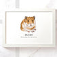 Hamster New Personalised Poster Pet Portrait Memorial Loss Birthday Christmas Gift Name Sign Custom Framed Print