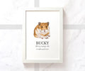 Hamster Personalised Pet Name Print