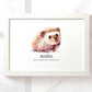 Hedgehog New Personalised Poster Pet Portrait Memorial Loss Birthday Christmas Gift Name Sign Custom Framed Print