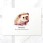 Hedgehog Decor Poster New Pet Portrait Memorial Loss Christmas Birthday Gift Name Custom Wall Art Print
