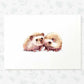 Hedgehogs Woodland Animal Nursery Print for Twins