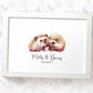 Personalized Hedgehog Couple A3 Framed Print Featuring Names And Date For A Memorable 50th Anniversary Gift For Parents