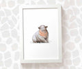 Hippo Safari Animal Nursery Print