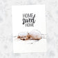Maltese Dog Sleeping Print "Home Sweet Home"