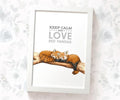 Red Panda Sleeping Print "Keep calm and love Red Pandas"
