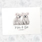 Two Koalas A4 Unframed Print Customized With Names And Date For A Thoughtful Valentines Day Gift