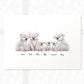 A4 family portrait of 6 koalas with personalised names for the perfect birthday gift for mum