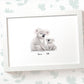 Animal Family Name Personalised Gift Prints Koala Wall Art Custom Birthday Anniversary Baby Nursery Mothers Grandparents