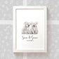 Personalized Koala Couple A3 Framed Print Featuring Names And Date For A Memorable 50th Anniversary Gift For Parents