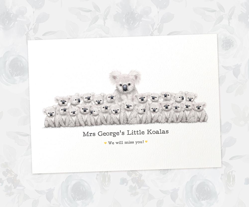 Personalised Amazing Teacher Gifts Homemade Ideas Nursery Thank You Presents Headteacher Retirement Koala Custom Animal Prints