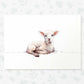 Lamb Farm Animal Nursery Print