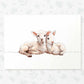 Farm Animal Nursery Prints Twin New Baby Shower Gift Ideas Sheep Wall Art Set Playroom Decor