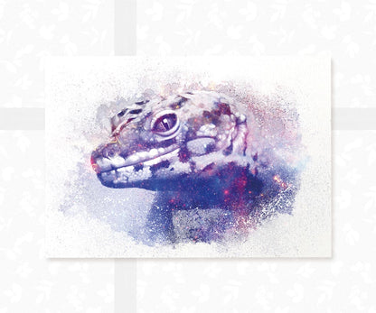 Galactic Leopard Gecko Art Print | Lizard Print