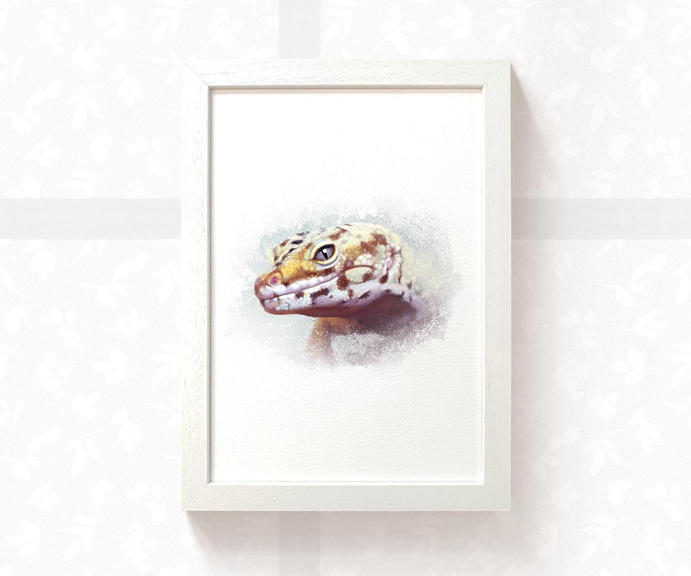 Leopard Gecko Art Print | Lizard Print