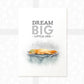 Sleeping Leopard Gecko Nursery Print "Dream Big Little One"