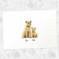 Printed A4 mother and baby lion personalised with names for a special mothers day present