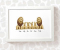 Personalised Lion Family Portrait
