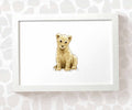 Lion Safari Animal Nursery Print