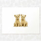 Twin Baby Shower Gift Safari Jungle Nursery Decor Animal Wall Art Lion Print Newborn Gender Neutral