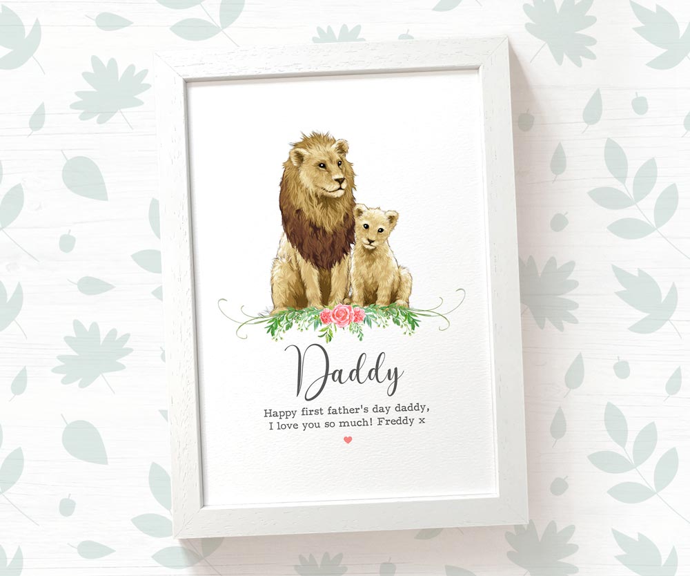 Thank You Personalised Name Gift Animal Prints Lion Wall Art Custom Mothers Day Daughter Love Grandma
