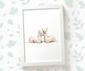 Llamas Farm Animal Nursery Print for Twins