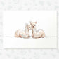 Llamas Farm Animal Nursery Print for Twins