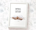 Maltese Dog Print "Happiness is a Lazy Day"