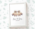 Personalised Otter Wedding Anniversary Print