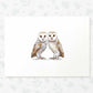 Owls Woodland Animal Nursery Print for Twins