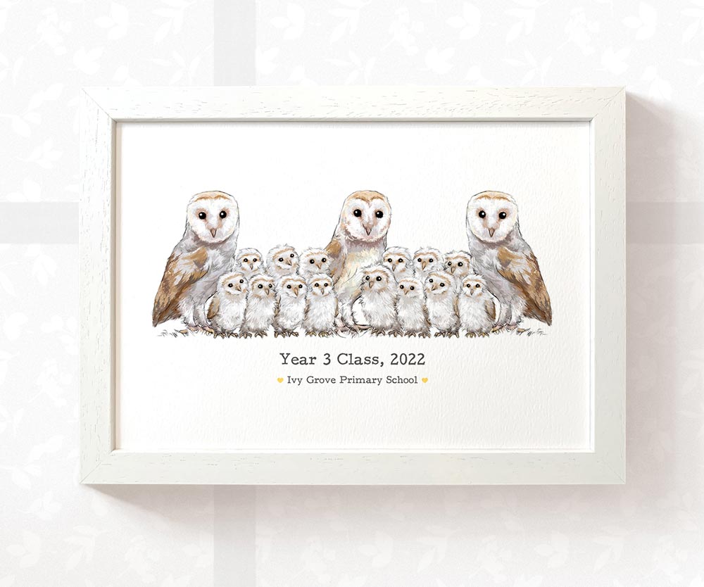 Best Small Gifts For Teachers Farewell End Of Term Leaving Presents Nursery Thank You Owl Prints
