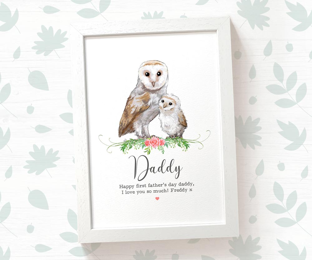 Bird Thank You Personalised Name Gift Prints Owl Wall Art Custom Mothers Day Daughter Love Grandma