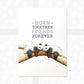 Sleeping Pandas Nursery Print for Twins "Born Together, Friends Forever"