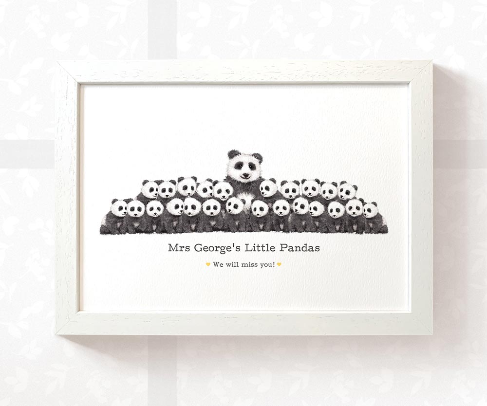 Best Small Gifts For Teachers Farewell End Of Term Leaving Presents Nursery Thank You Panda Prints