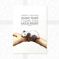 Sleeping Panda Nursery Print "Sweet dreams"