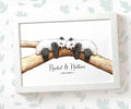 Personalised Panda Wedding Anniversary Print