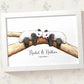 Personalized Panda Couple A3 Framed Print Featuring Names And Date For A Memorable 50th Anniversary Gift For Parents