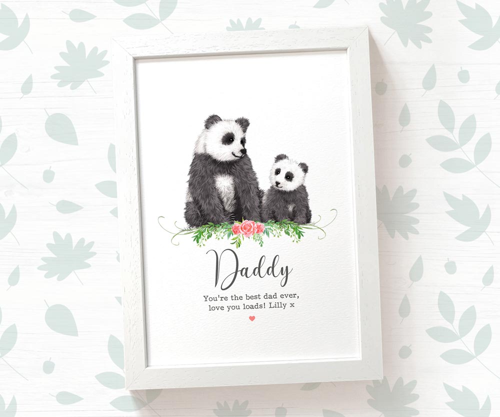 Thank You Personalised Name Gift Animal Prints Panda Wall Art Custom Mothers Day Daughter Love Grandma