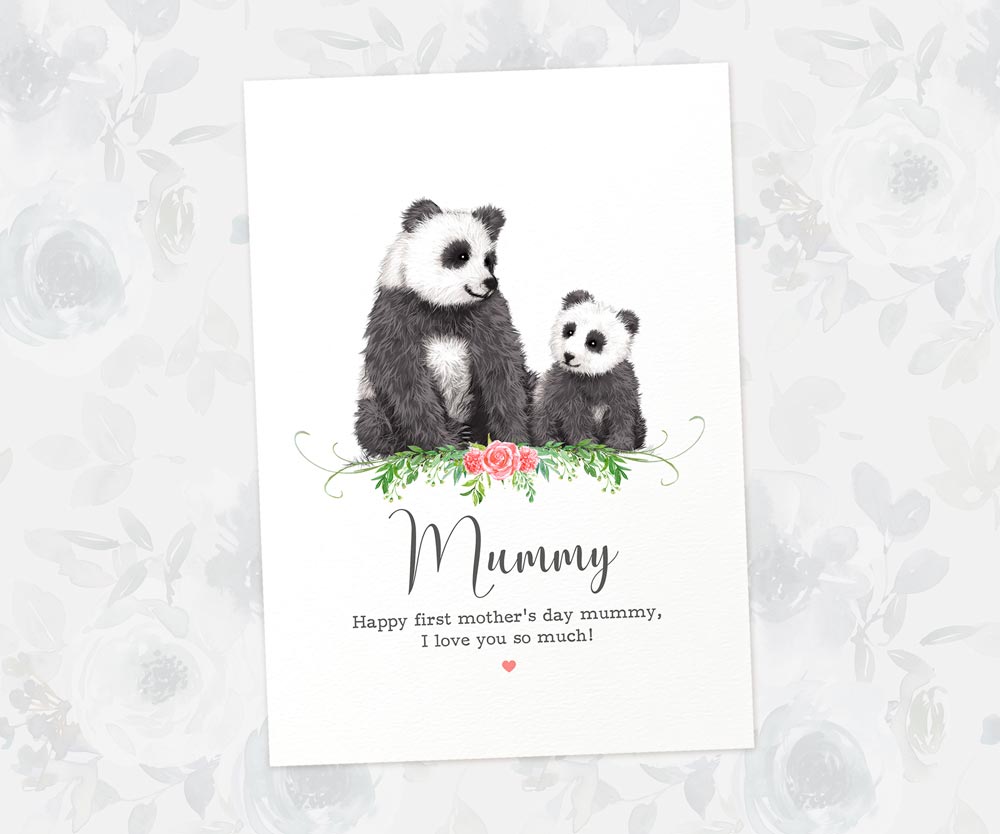 Thank You Personalised Name Gift Animal Prints Panda Wall Art Custom Fathers Day Son Grandad Present