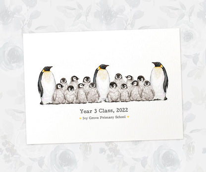 Personalised Amazing Teacher Gifts Homemade Ideas Nursery Thank You Presents Headteacher Retirement Penguin Custom Animal Prints