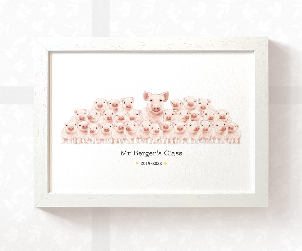 Personalised Gift For Teacher Appreciation Thank You Best Headteacher Presents Pig Custom Prints Meaningful Farewell Ideas