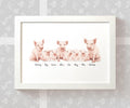 Personalised Pig Family Portrait
