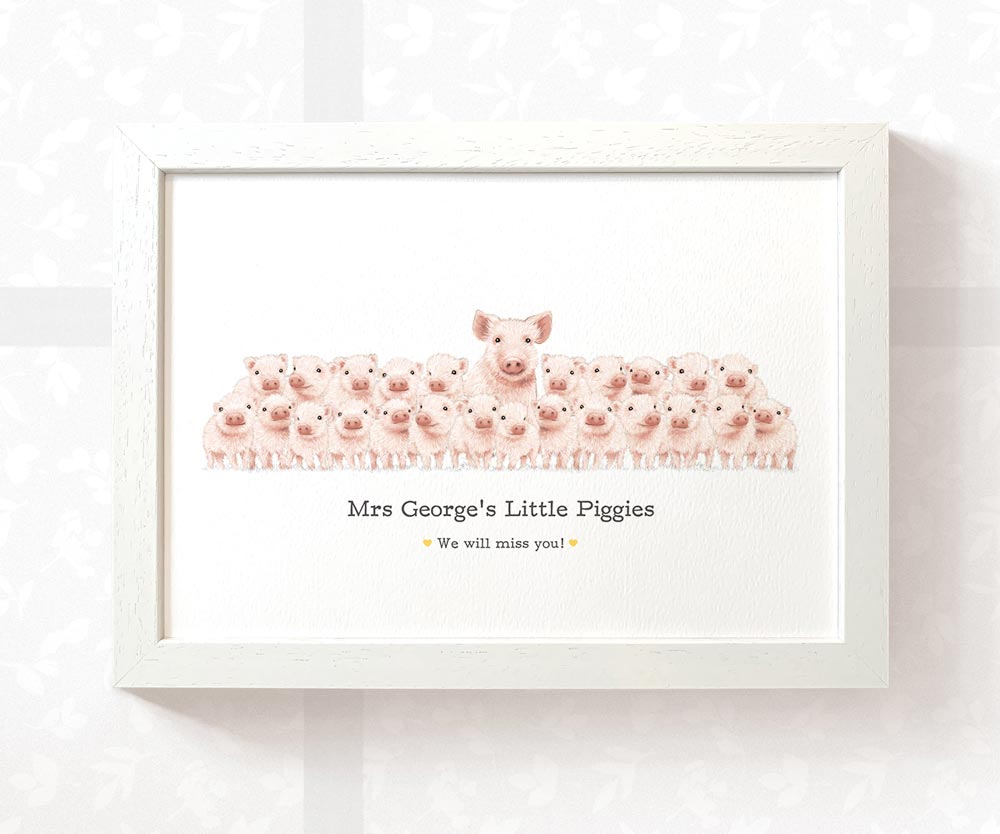 Best Small Gifts For Teachers Farewell End Of Term Leaving Presents Nursery Thank You Pig Prints